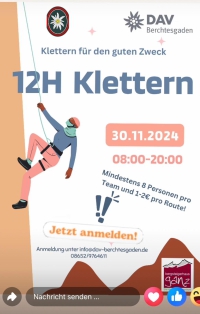 12h Klettern fuer einen guten Zweck
